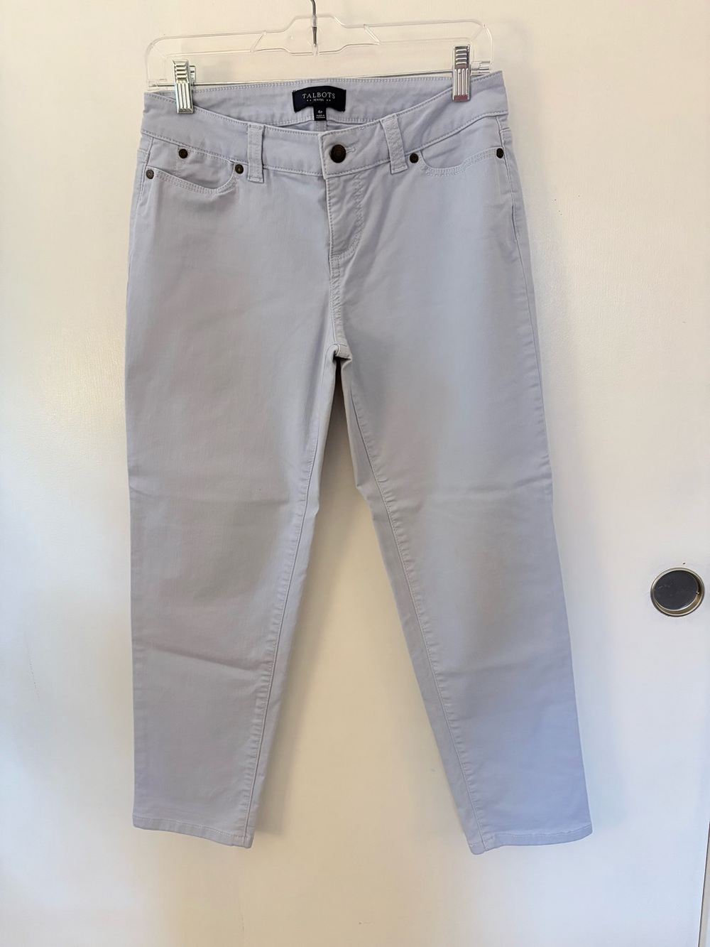 Talbots Women's Slim Straight Jeans - Light blue